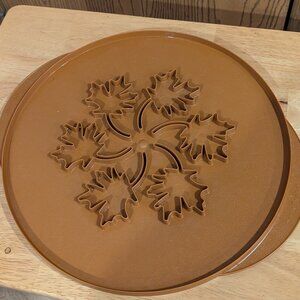 Reversible Pie Crust Press Nordic Ware Maple Leaves and Apples Baking Design VTG